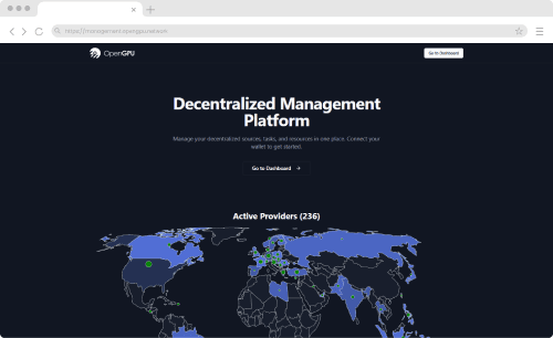 OpenGPU Management Homepage
